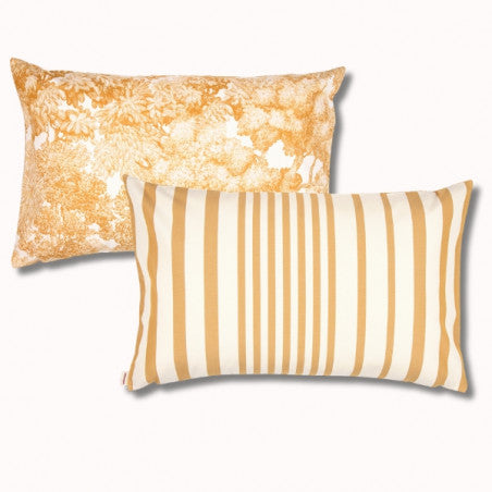 Coussin biface 70 x 45 cm adour curry/tree