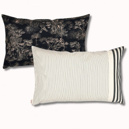 Coussin biface 70x45cm - sauvelade ecru/animalia
