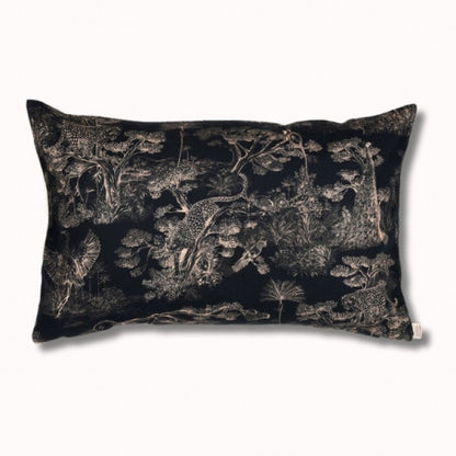 Coussin biface 70x45cm - sauvelade ecru/animalia