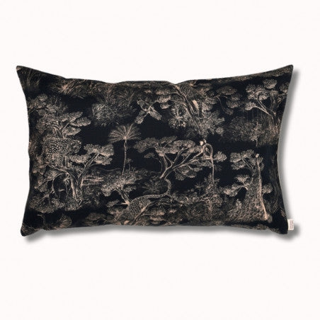 Coussin biface 70x45cm - sauvelade ecru/animalia