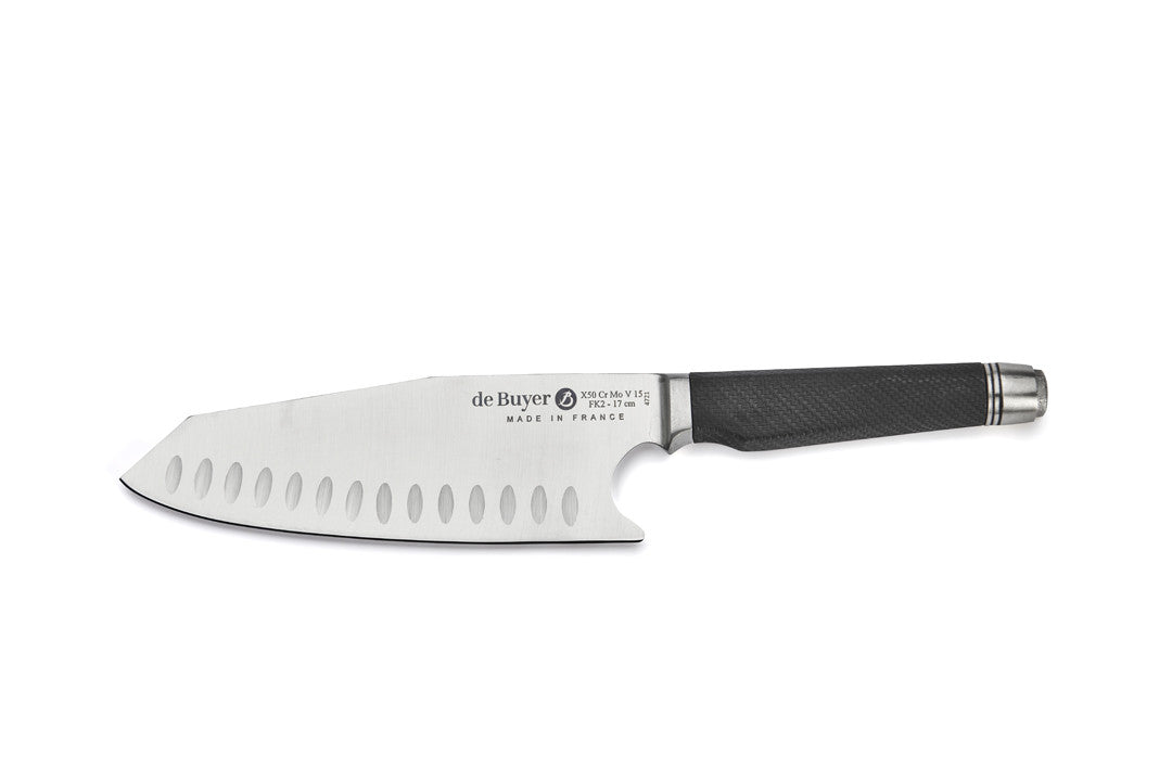 Couteau de chef Asiatique FK2 De Buyer - Lame alvéolée, 15 cm