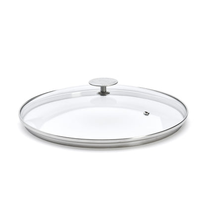 Couvercle en verre universel avec pontet inox - De Buyer