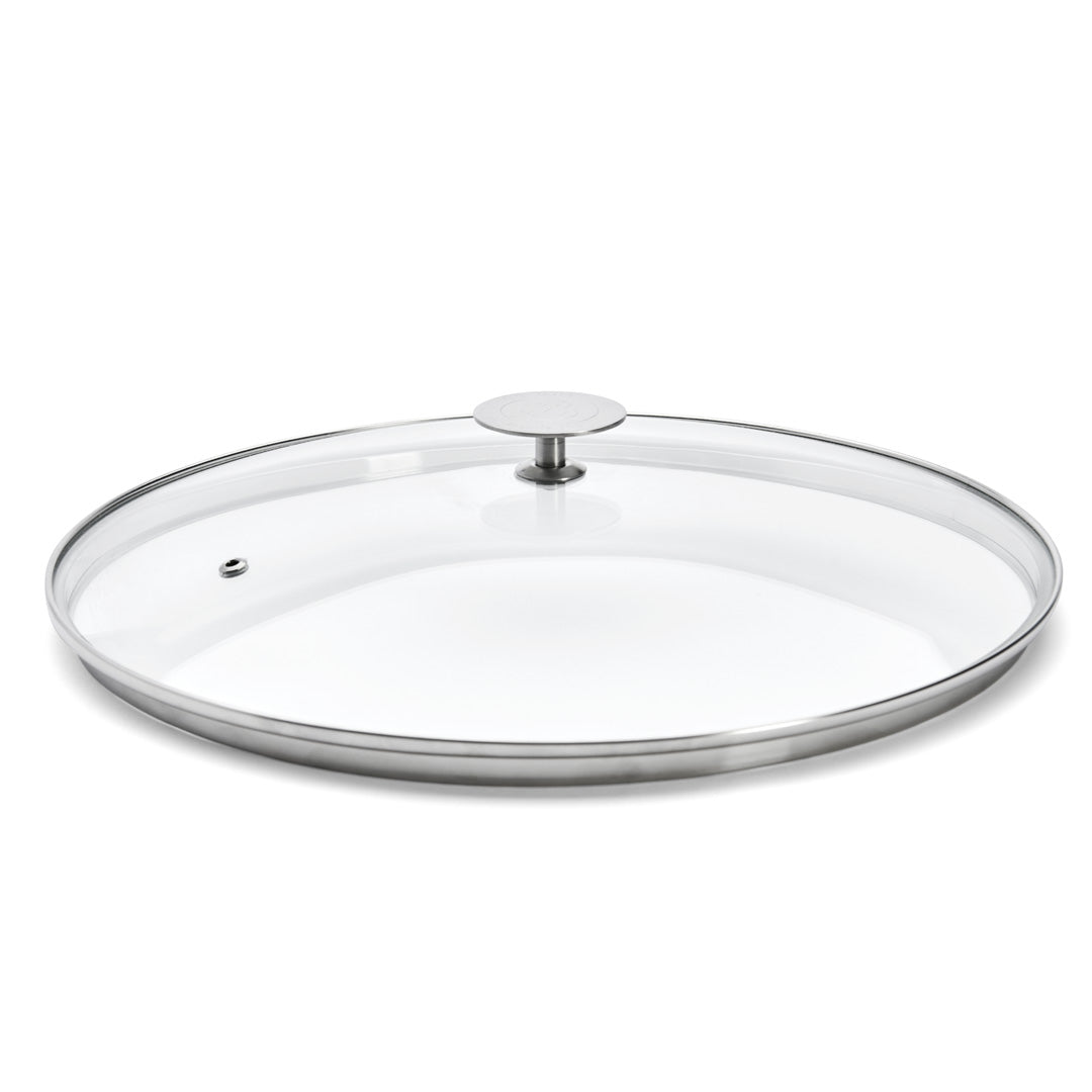 Couvercle en verre universel avec pontet inox - De Buyer