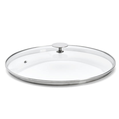 Couvercle en verre universel avec pontet inox - De Buyer