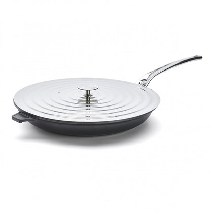 Couvercle inox pour poele universel De Buyer - S'adapte aux poêles de 20 à 24 cm