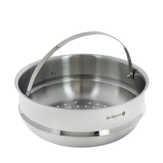 Cuit-vapeur en inox Ø24cm De Buyer - Acier inoxydable, Ø24 cm intérieur