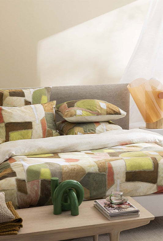 Housse de couette en percale de coton Clay collage - Designers Guild