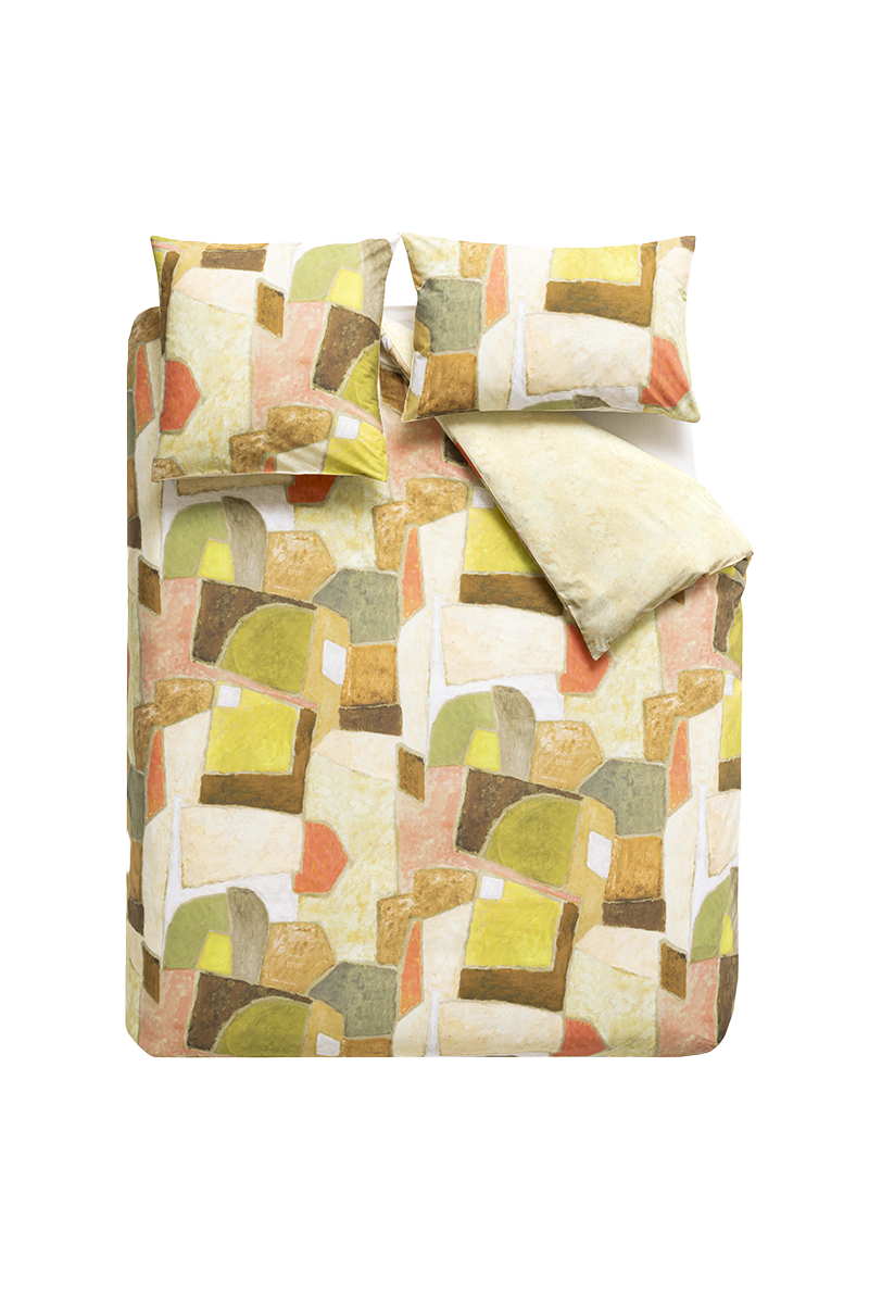 Housse de couette en percale de coton Clay collage - Designers Guild