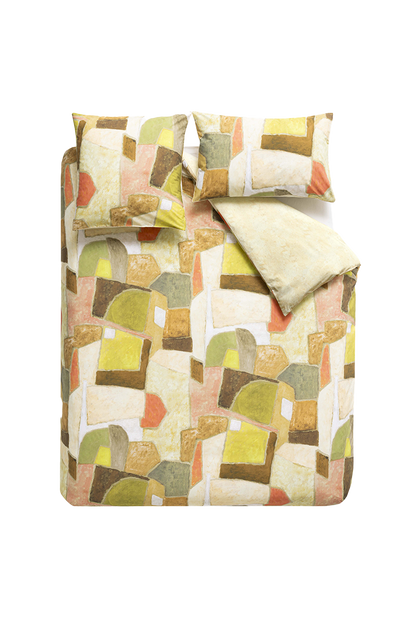 Housse de couette en percale de coton Clay collage - Designers Guild