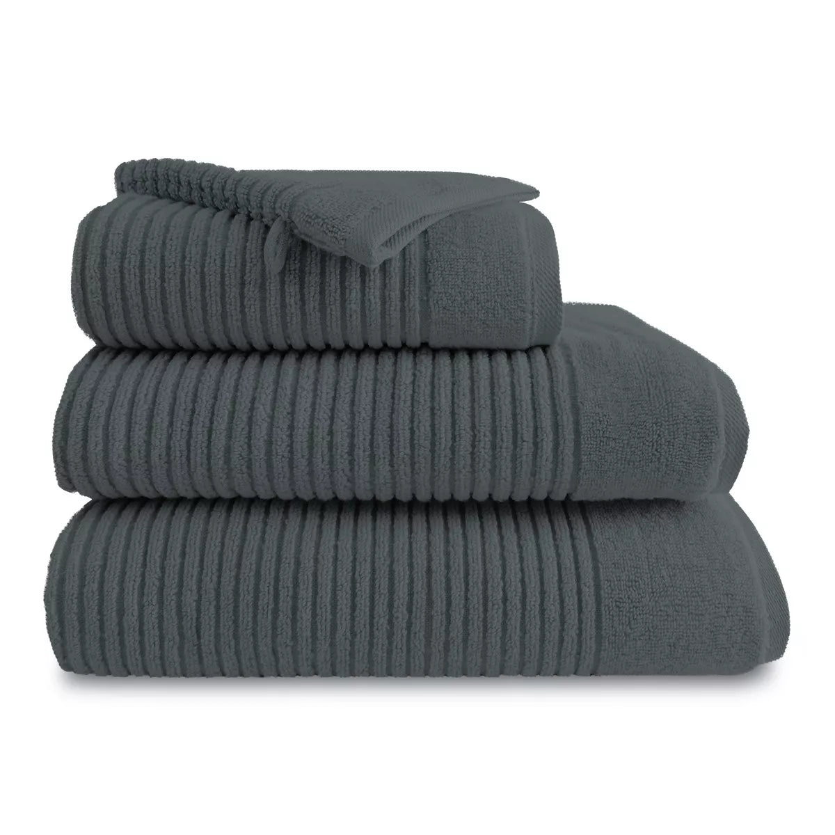 Drap de bain Anthracite 100x150 en 100 % coton - coloris anthracite