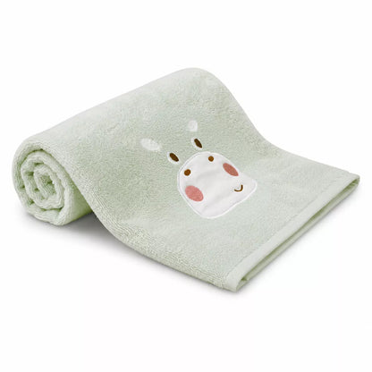 Drap de douche Petit hippo vert d'eau - Garnier-Thiebaut