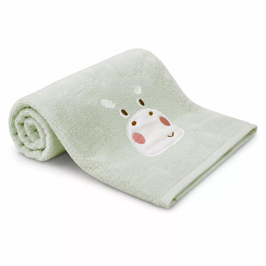 Drap de douche Petit hippo vert d'eau - Garnier-Thiebaut