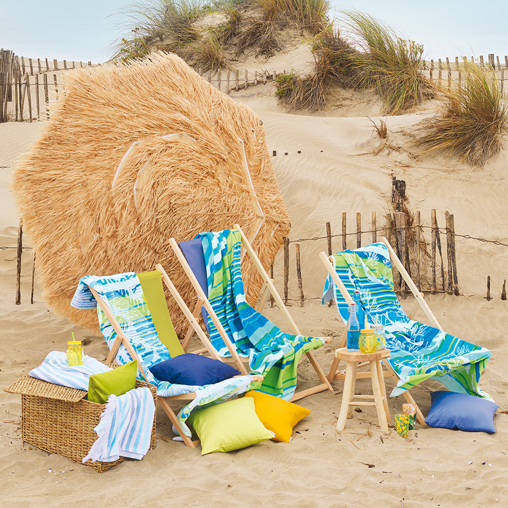 Drap de Plage Sous la mer aqua - Garnier-Thiebaut