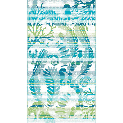 Drap de Plage Sous la mer aqua - Garnier-Thiebaut