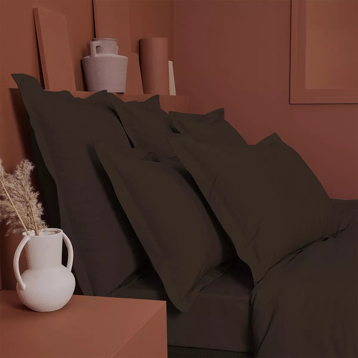 Drap housse B35 Giulia Chocolat - Garnier Thiebaut