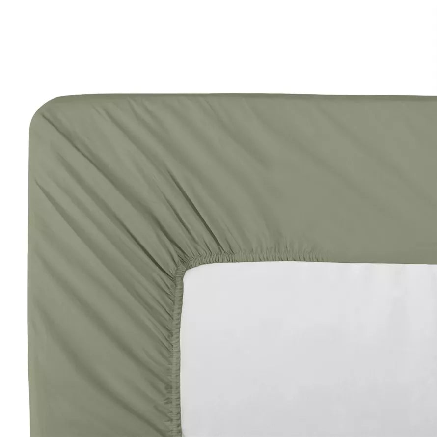 Drap housse duo b40 la percale francaise verde