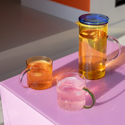 Carafe en verre Fred yellow - Remember