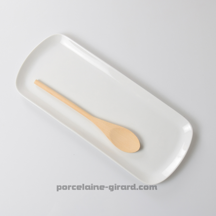Plat à cake rectangulaire Empire Pillivuyt en porcelaine blanche