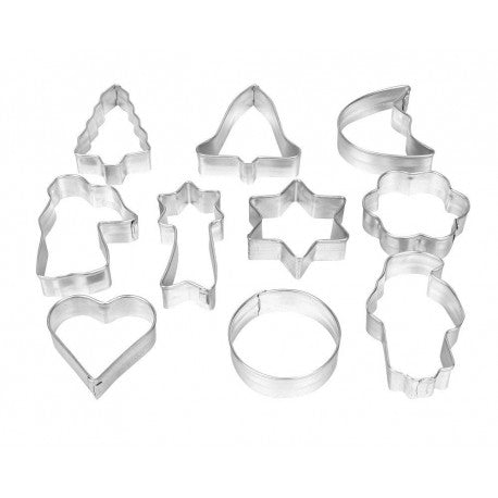 Découpe-pâte assortis Noël x10 sur cintre 5 à 7cm