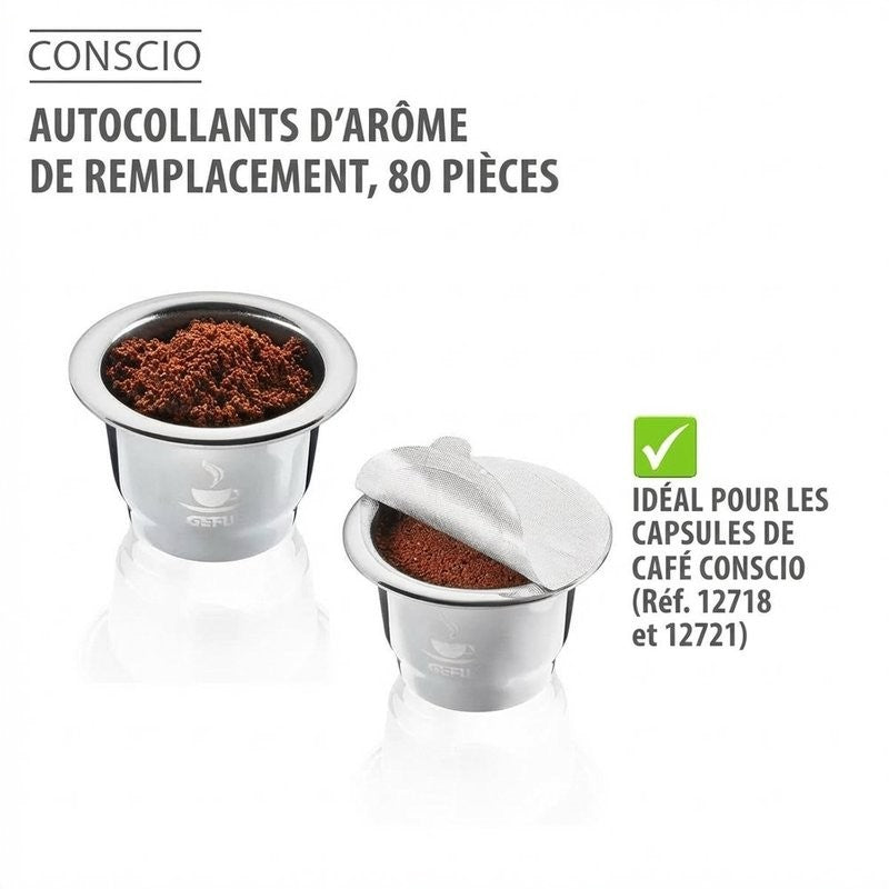 Lot de 80 opercules de rechange Conscio Gefu