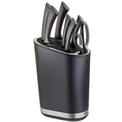 Bloc de couteaux SMARTLINE Gefu noir avec bordures en acier inoxydable