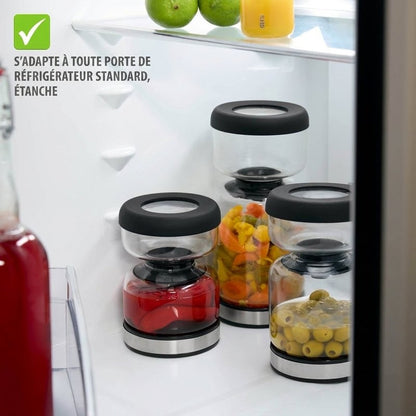 Bocal égouttoir LAVINA Gefu avec tamis amovible pour olives et cornichons