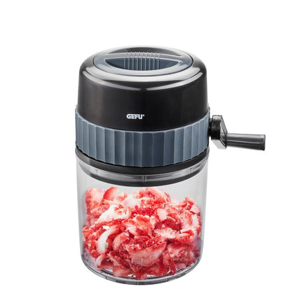 Broyeur à glace manuel Slush Gefu avec manivelle et récipient 75 cl