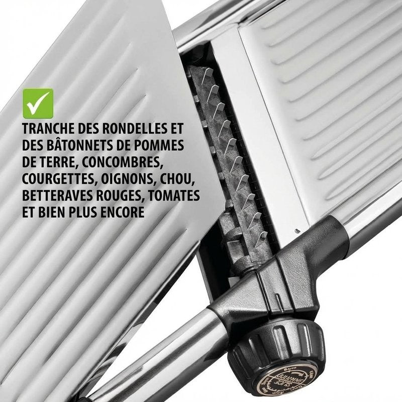 Mandoline gourmet VOLARI Gefu avec bouton rotatif de réglage