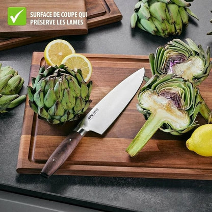 Planche à découper ENNO Gefu en bois de noyer aux veines naturelles