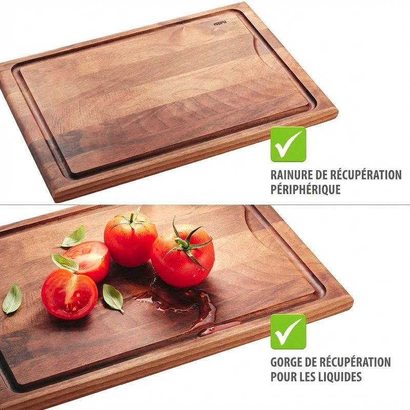 Planche à découper ENNO Gefu en bois de noyer aux veines naturelles