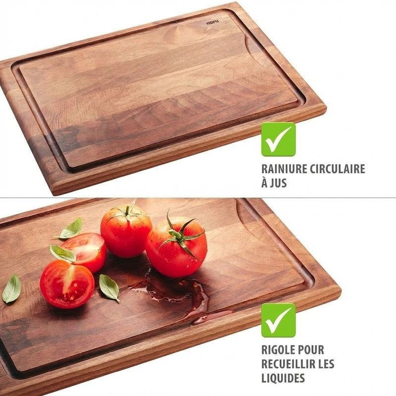 Planche à découper ENNO Gefu en bois de noyer aux veines naturelles