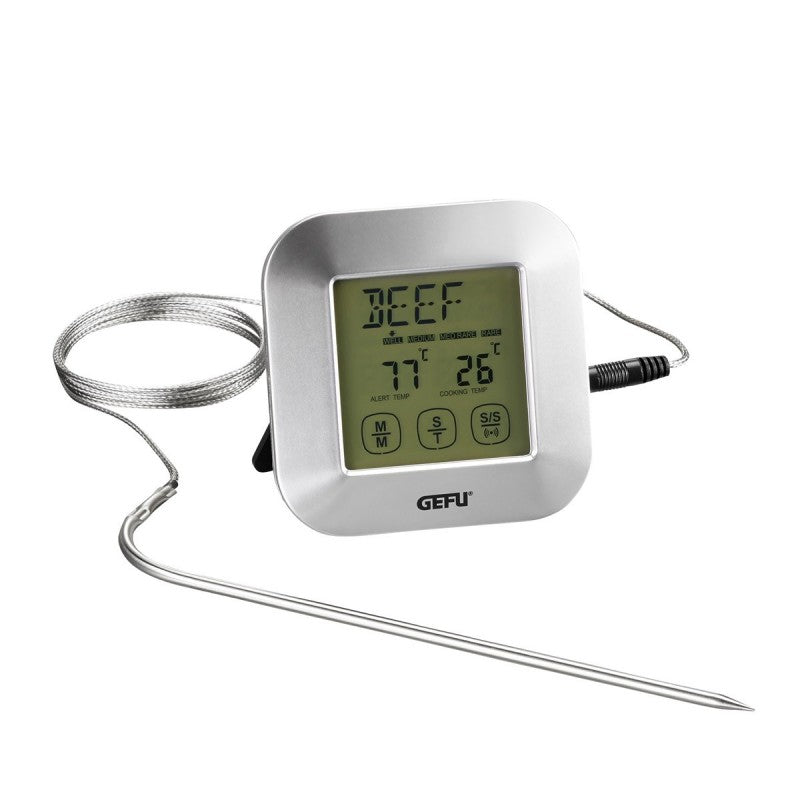 Thermomètre à rôtir numérique Gefu à écran tactile avec sonde et aimant