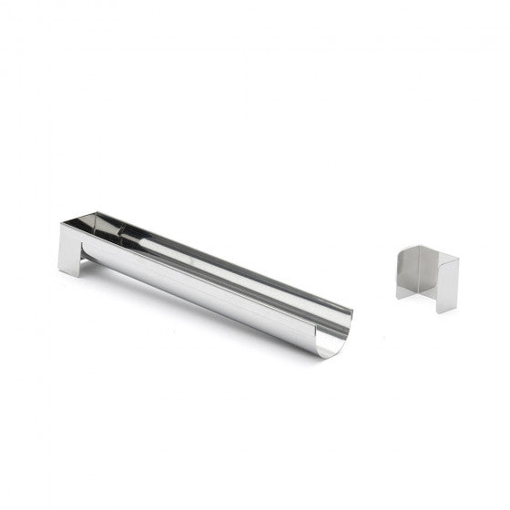 Gouttière à bûche ronde inox démontable - De Buyer
