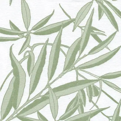 Serviette cocktail motif feuilles de saule vertes