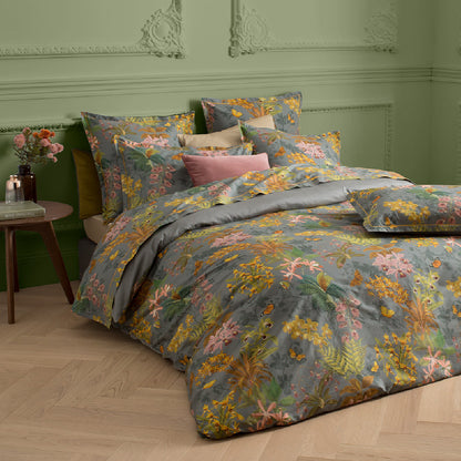 Housse de Couette Nuit d'orchidées gris - Garnier-Thiebaut