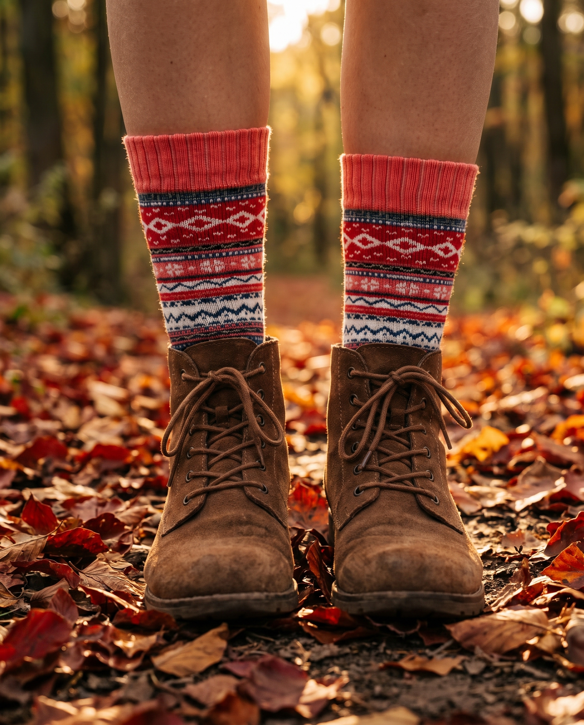 Chaussettes Ida Red Cross Nordic Socks - Polar Star, motif extérieur