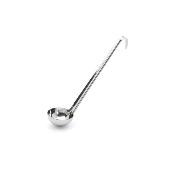 Louche inox De Buyer Ø 8cm - L. manche 28cm - inox monobloc à crochet