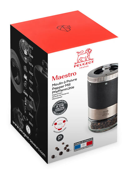 Moulin à poivre manuel u'select en bois avec réservoir interchangeable Maestro - Peugeot