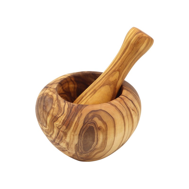 Mortier pilon 10 cm en bois d’olivier - Chevalier diffusion