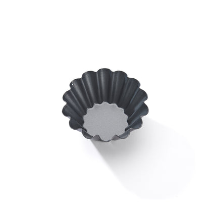 Moule à briochette acier antiadhésif Ø10x4,5cm De Buyer - Acier revêtu PTFE, sans PFOA