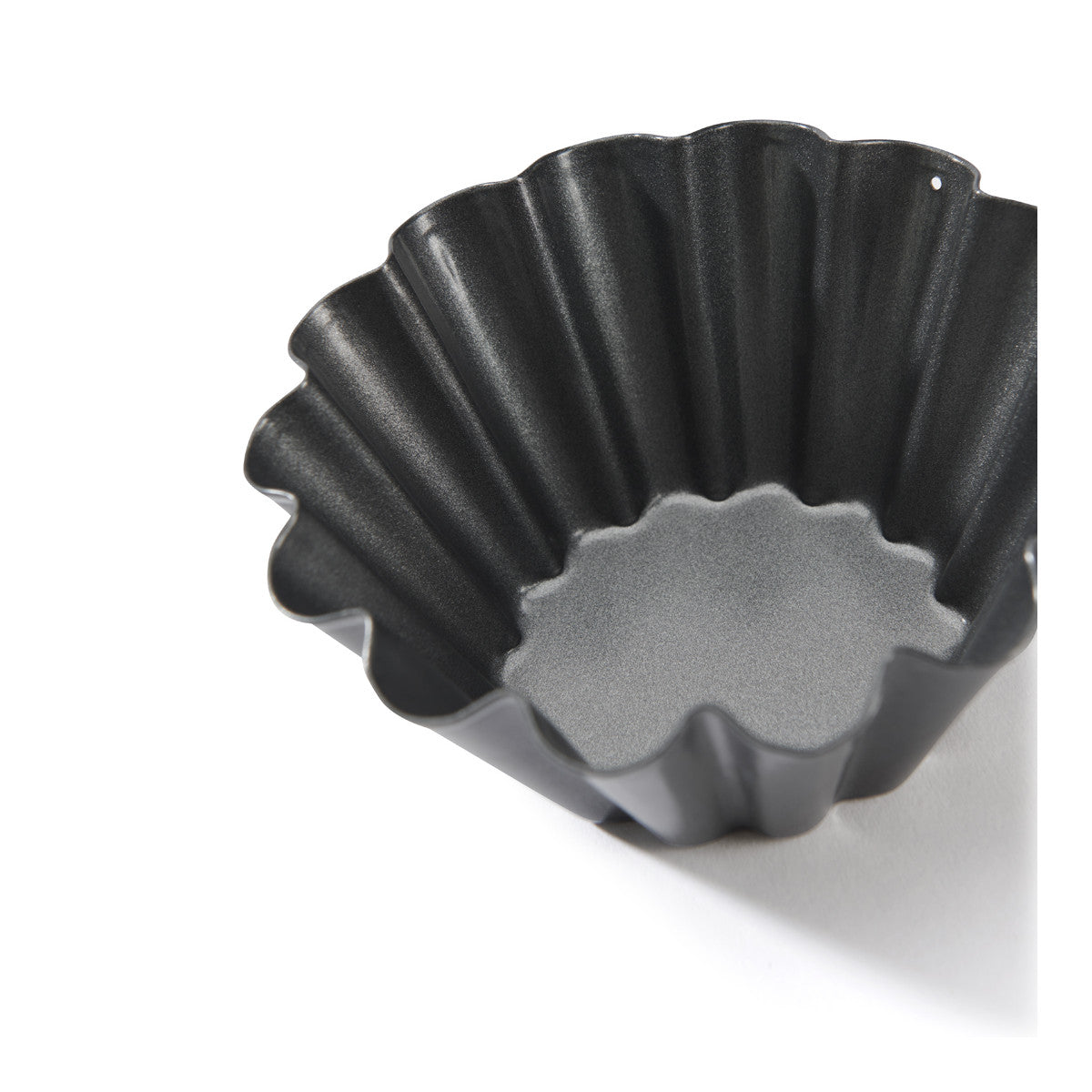 Moule à briochette acier antiadhésif Ø10x4,5cm De Buyer - Acier revêtu PTFE, sans PFOA