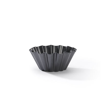 Moule à briochette acier antiadhésif Ø10x4,5cm De Buyer - Acier revêtu PTFE, sans PFOA