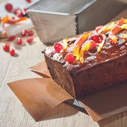 Moule à cake rectangulaire à fond amovible + 2 feuilles de cuisson antiadhésive - De Buyer