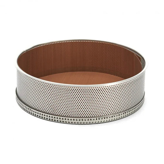 Moule à manqué inox perforé + 2 feuilles de cuisson antiadhésive - De Buyer