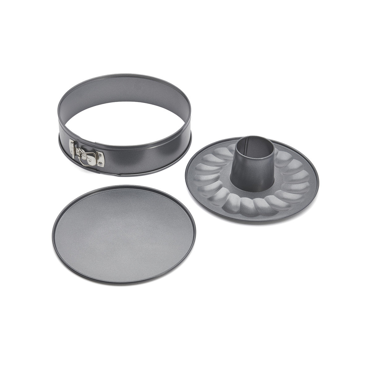 Moule à manqué / savarin acier antiadhésif Ø26cm démontable 2 fonds - De Buyer