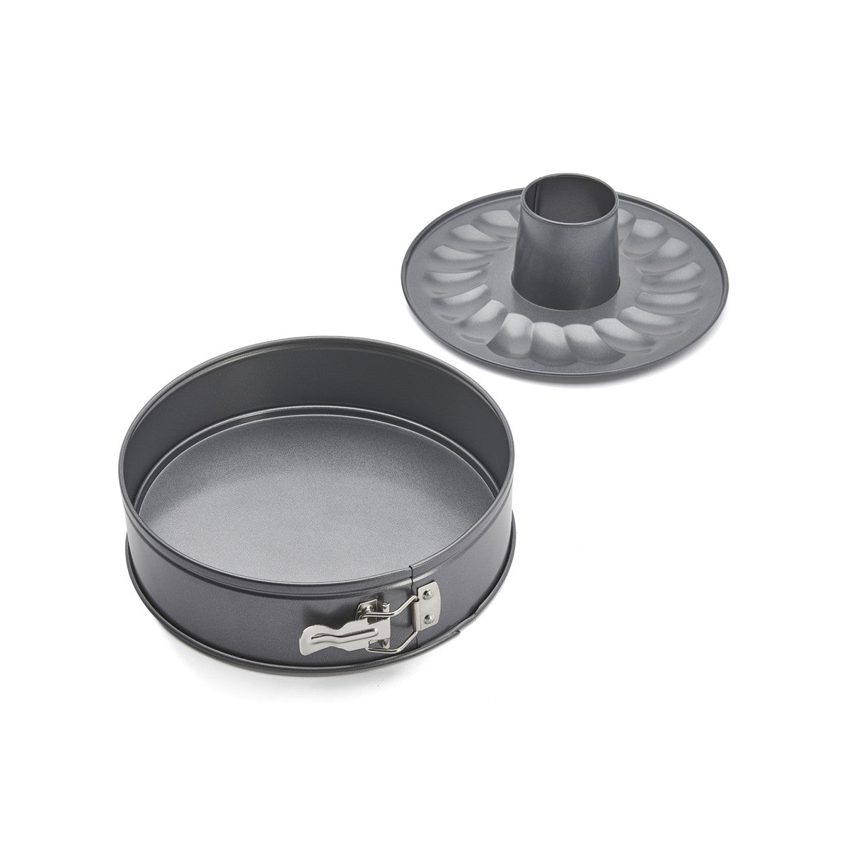 Moule à manqué / savarin acier antiadhésif Ø26cm démontable 2 fonds - De Buyer
