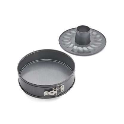 Moule à manqué / savarin acier antiadhésif Ø26cm démontable 2 fonds - De Buyer