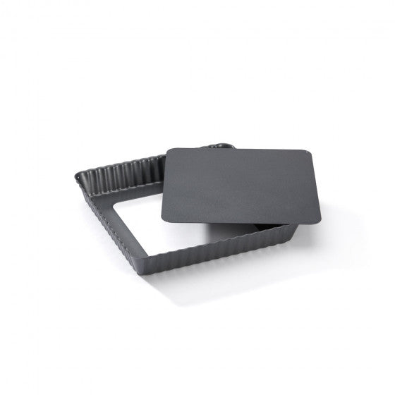 Moule à tarte carré à fond amovible, acier antiadhésif - De Buyer