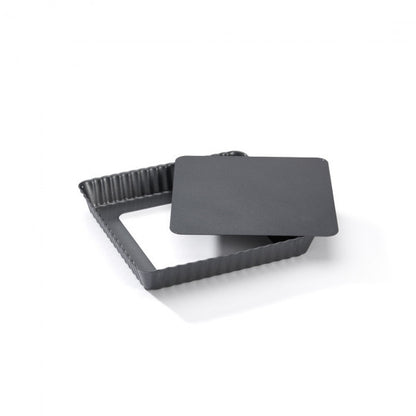 Moule à tarte carré à fond amovible, acier antiadhésif - De Buyer