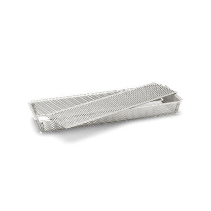 Moule à tarte rectangle en inox perforé avec fond amovible - De Buyer